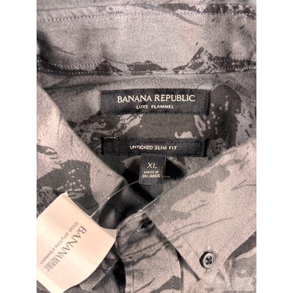 Banana Republic Long Sleeve Mountain Pattern Shirt Men's X Large - Picture 3 of 7